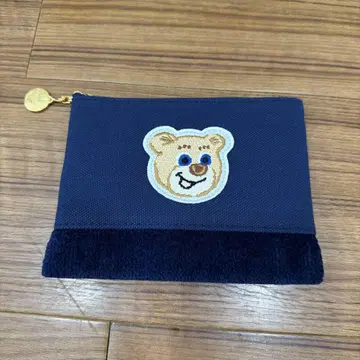 [ 미사용 새상품 ] 페이저 올드 테디 와펜 파우치 네이비