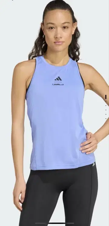 adidas LES MILLS 탱크탑 라이트 블루