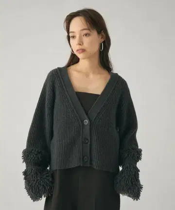 EMMEL REFINES 소데모코 V넥 니트 가디건