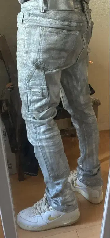 GUAPI 더블니 코팅 데님