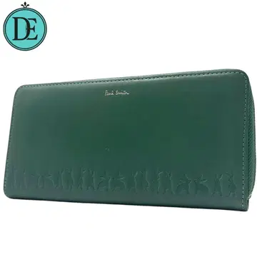 레어 Paul Smith 장지갑 엠보싱 토끼 라운드 지퍼 그린