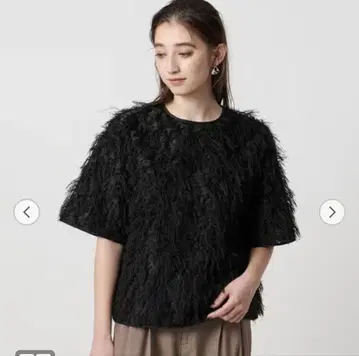 UNITED ARROWS 헤어리 라메 컷 자카드 블라우스