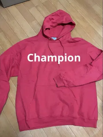Champion 챔피온 속기모 레드 후드티 XL