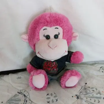 핑크색 원숭이 봉제 인형 약 20cm