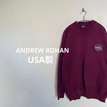 ANDREW ROHAN USA제 니트 버건디
