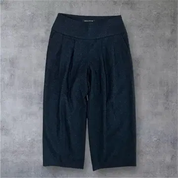 컨디션 최상 미즈이로 인드 울 턱 와이드 테이퍼드 팬츠 그레이