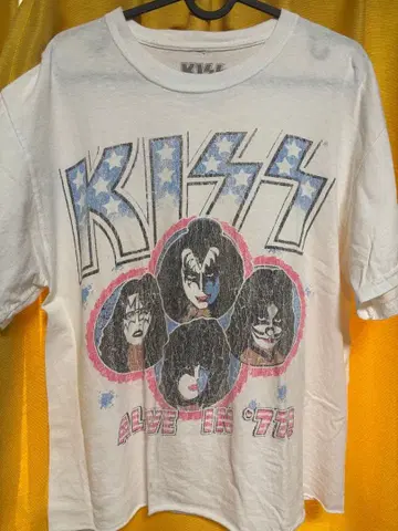 KISS ALIVE IN '77! TEE 화이트 M 사이즈