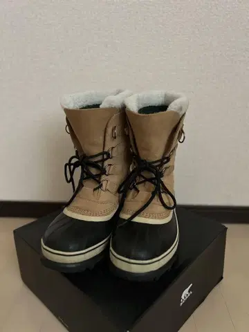 SOREL 방수 부츠 베이지 블랙