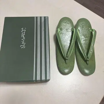 특선 고급 조리 대형 사이즈 송엽색 그린 기모노 일본 정통의상 소품