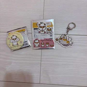코로코로쿠리린 3종 세트 새상품 키링 스티커 캔뱃지
