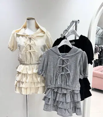 BUBBLES jacquard ribbon 파커 블랙