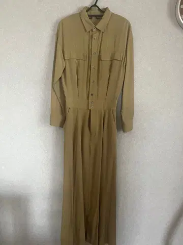 KBF 카키 도킹 셔츠 원피스