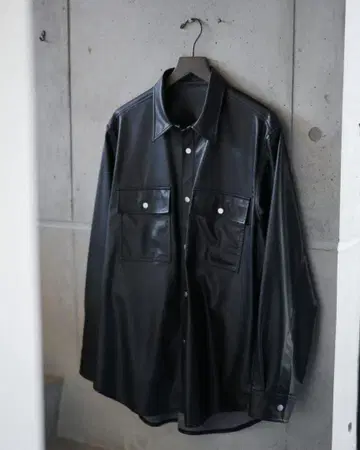 MB 가죽 셔츠 블루종 (인조 가죽) L 사이즈