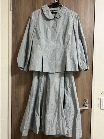 히로코비스 자켓 스커트 셋업 그레이 13AB HIROKO