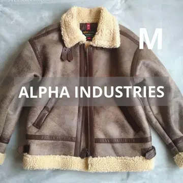 ALPHA INDUSTRIES B-3 페이크 무스탕 가죽 자켓
