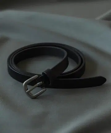[ WYM ] OILED LEATHER NARROW BELT