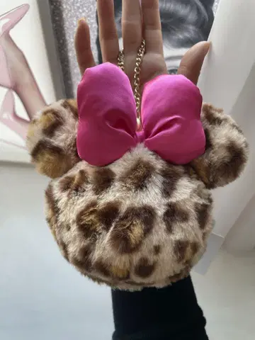 미니 레오파드 무늬 파우치