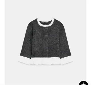 ZARA 포플린 콤비 니트 자켓