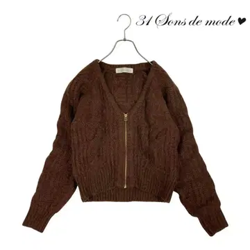 12T446 31 Sons de mode 편직 니트 가디건 S