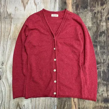 45rpm 가디건 레드 울 나일론 일본제 archive 네프