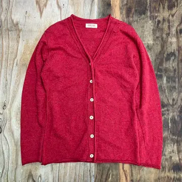 45rpm 가디건 레드 울 나일론 일본제 archive 네프