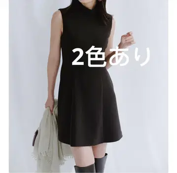 anuans 컷 조젯 미니 원피스