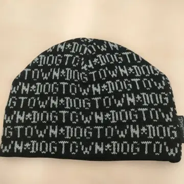 DOG TOWN 니트 모자 블랙 x 그레이