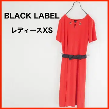A4186 새상품급 BLACK LABEL*원피스*허리 리본*XS*빨간색