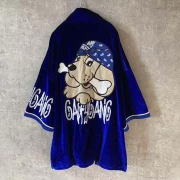 GALFY 갸루피 갱 벨로아 저지 자켓 자수 L 사이즈