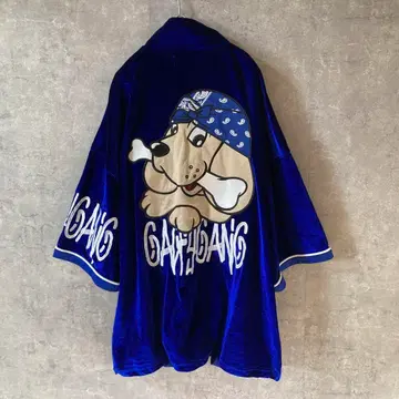 GALFY 갸루피 갱 벨로아 저지 자켓 자수 L 사이즈