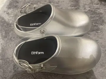 Echform 에폼 실버 클로그 샌들