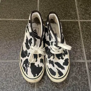 VANS 24cm 소 패턴 카우 패턴 애니멀 하이컷 스니커즈