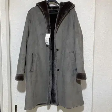 유니클로 UNIQLO 여성용 무스탕 코트 그레이 XL
