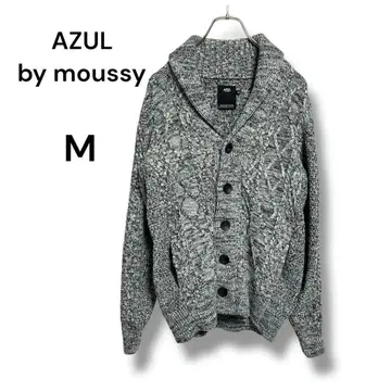 AZUL by moussy 숄카라 니트 가디건 겉옷 M