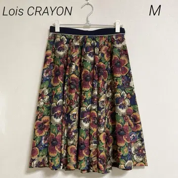 0588 Lois CRAYON 로이스크레용 꽃무늬 플레어 스커트