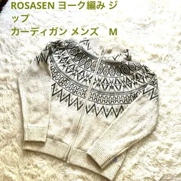 ROSASEN 로사센 요크 편직 남성용 집업 블루종 M