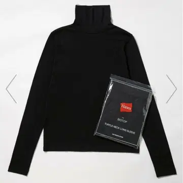BIOTOP Hanes 터틀넥 긴팔 T셔츠 새상품