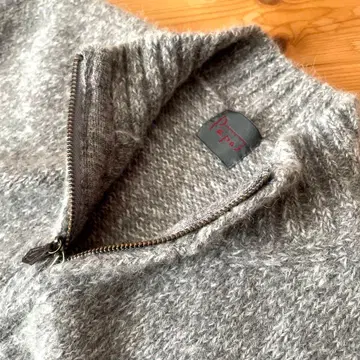 PAPAS 알파카 집업 스웨터 L