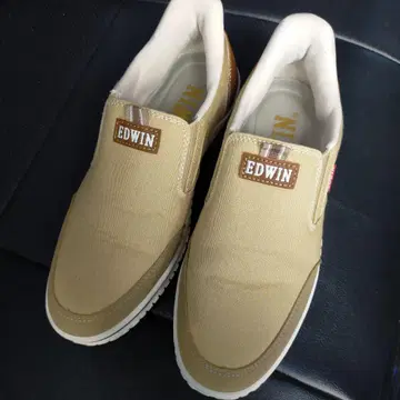 새상품급 EDWIN 베이지 슬립온 24cm