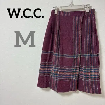 W.C.C. [ M ] 체크 플레어 스커트 타탄 체크 플리츠 스커트