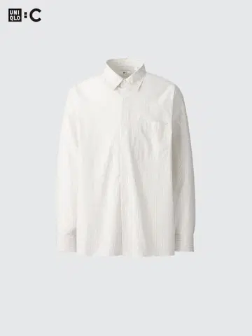 미사용 새상품 UNIQLO C 브로드 오버사이즈 셔츠 화이트 택 포함