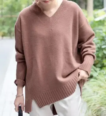 JOURNAL STANDARD AQUA 캐시미어 울 V넥 튜닉