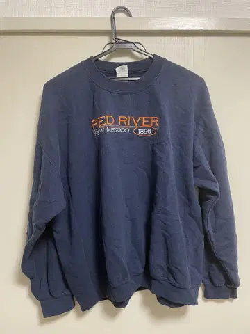 RED RIVER 맨투맨 네이비 오렌지