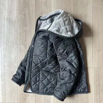 새상품급*LAVENHAM 라벤햄 38 그레이 보아 안감 퀼팅 자켓