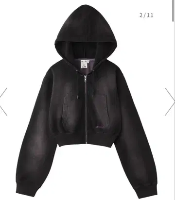 x-girl 보라색 크롭 후드티 ZIP UP HOODIE X-girl