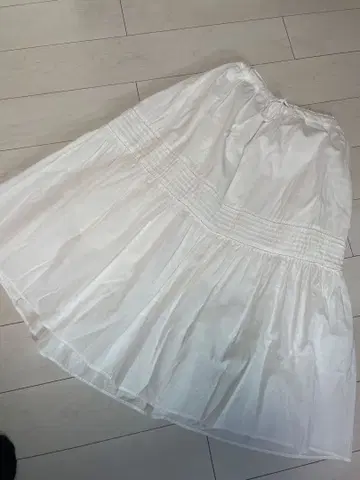 vent blanc 코튼 플레어 롱 스커트