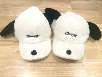 스누피 귀도리 모자