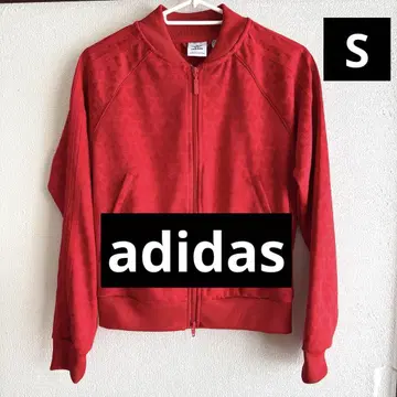 adidas 레드 집업 저지 S 사이즈