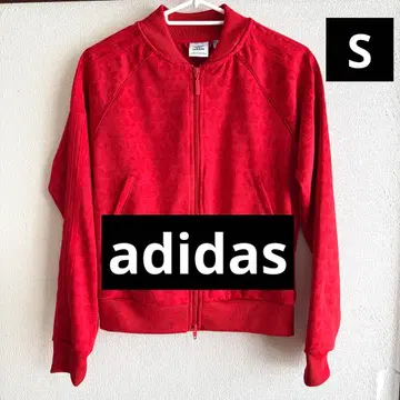 adidas 레드 집업 저지 S 사이즈