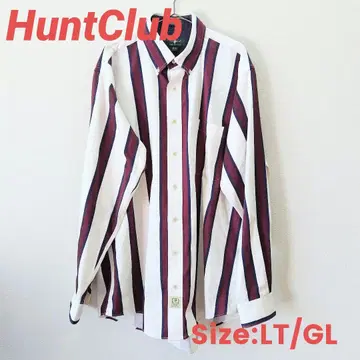Hunt Club 컬렉션 긴팔 버튼 다운 셔츠 L 스트라이프